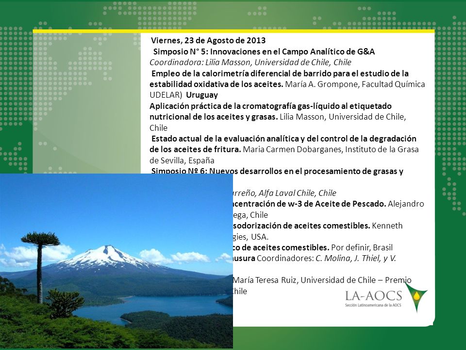 Simposio N° 5: Innovaciones en el Campo Analítico de G&A