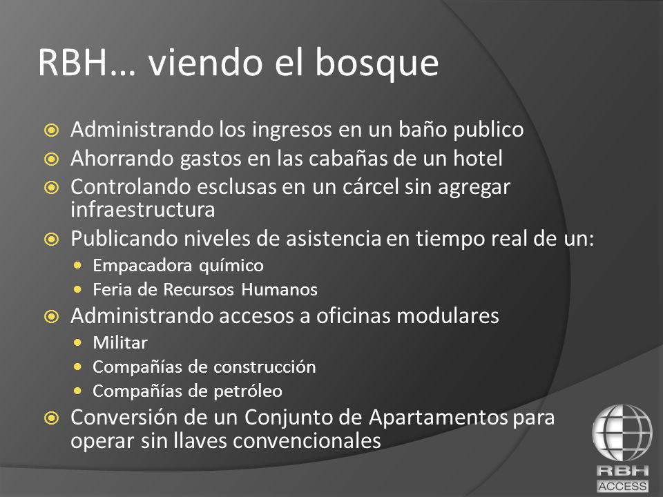 RBH… viendo el bosque Administrando los ingresos en un baño publico