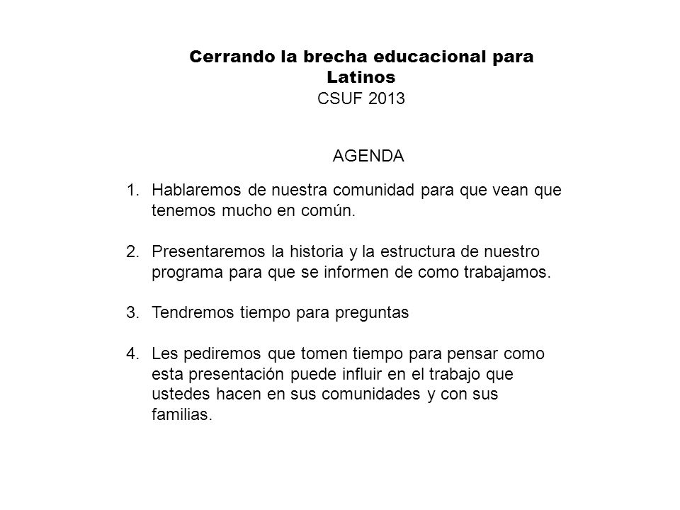 Cerrando la brecha educacional para Latinos
