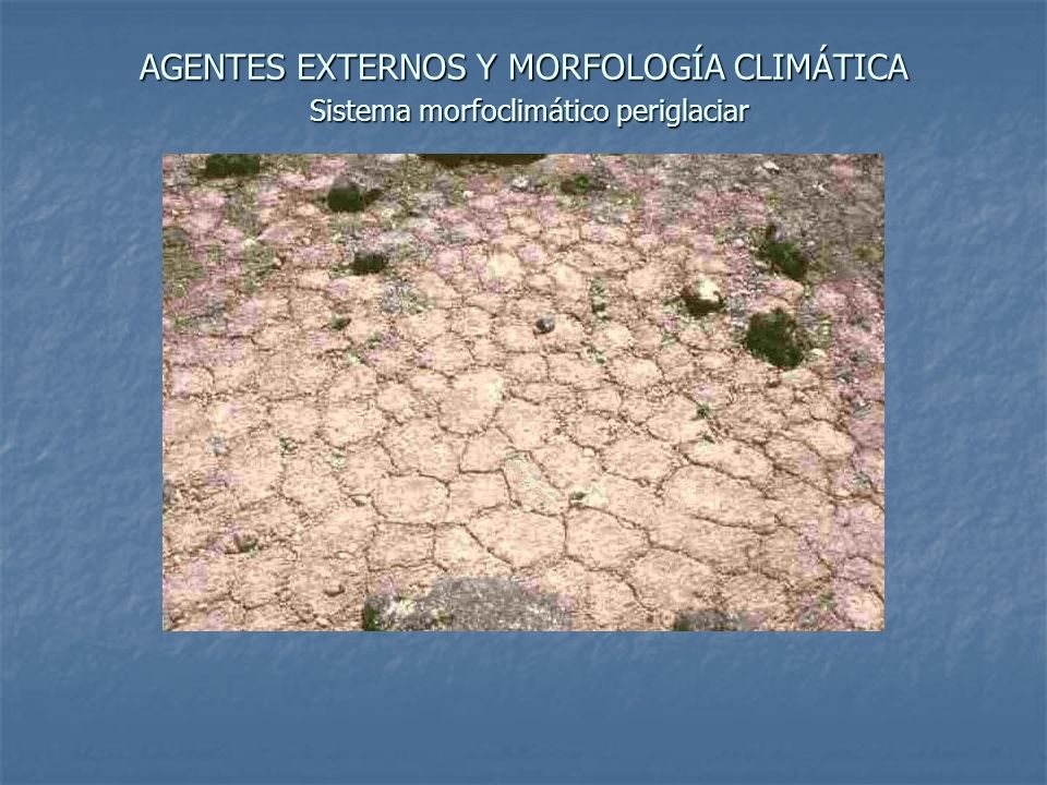 AGENTES EXTERNOS Y MORFOLOGÍA CLIMÁTICA Sistema morfoclimático periglaciar