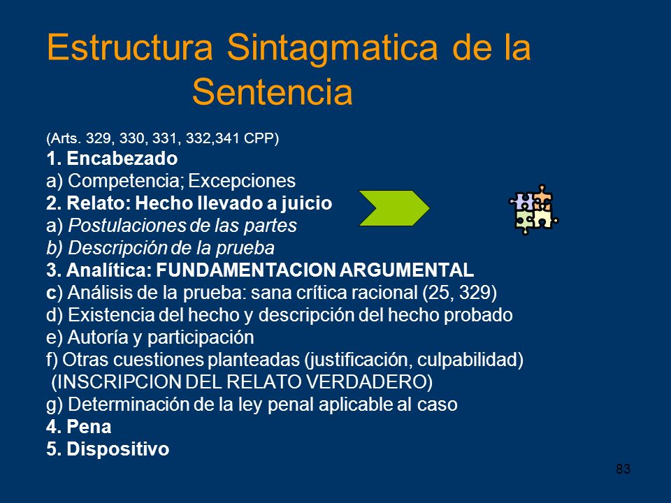Estructura Sintagmatica de la Sentencia (Arts
