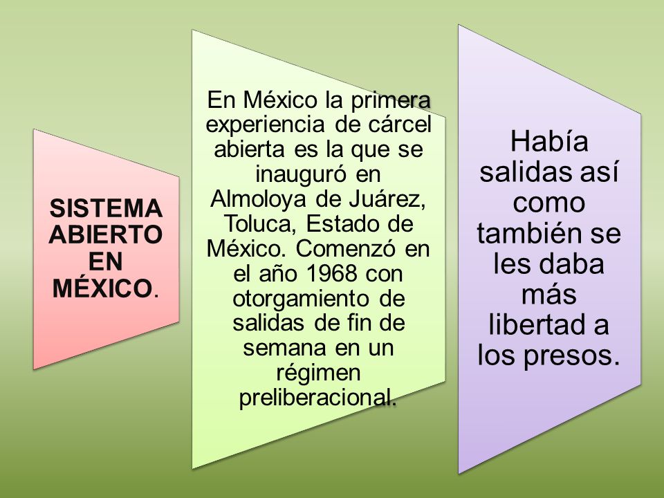 Había salidas así como también se les daba más libertad a los presos.