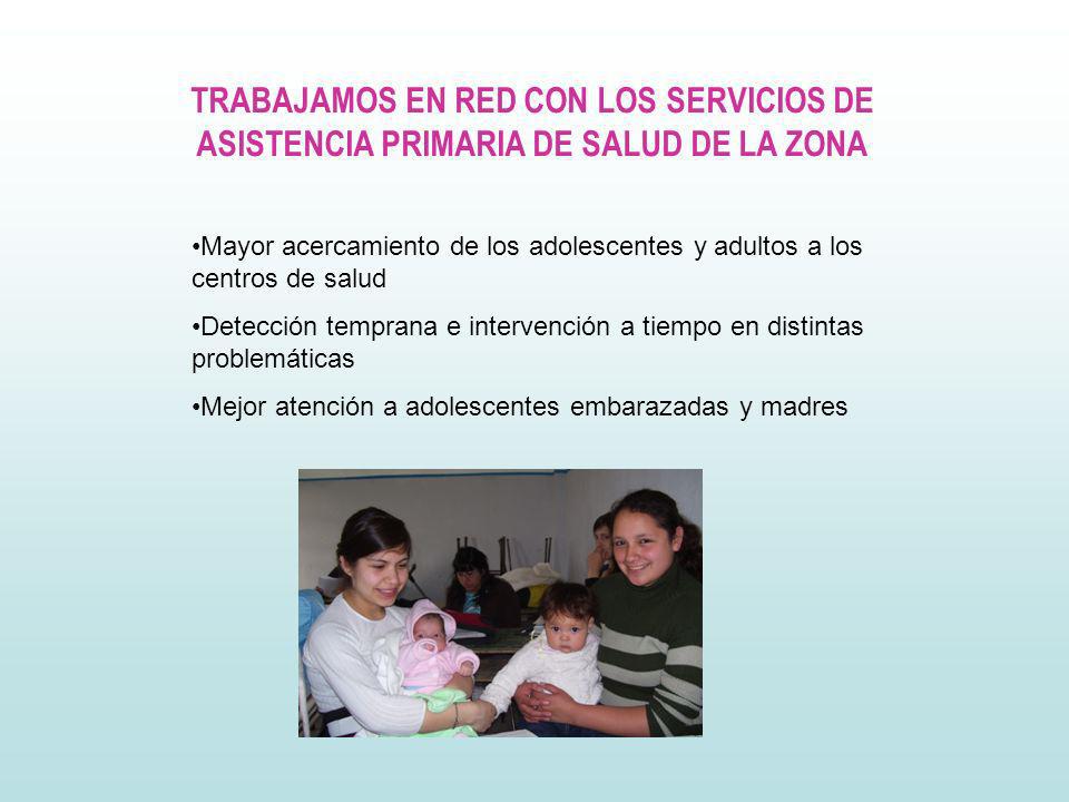 TRABAJAMOS EN RED CON LOS SERVICIOS DE ASISTENCIA PRIMARIA DE SALUD DE LA ZONA