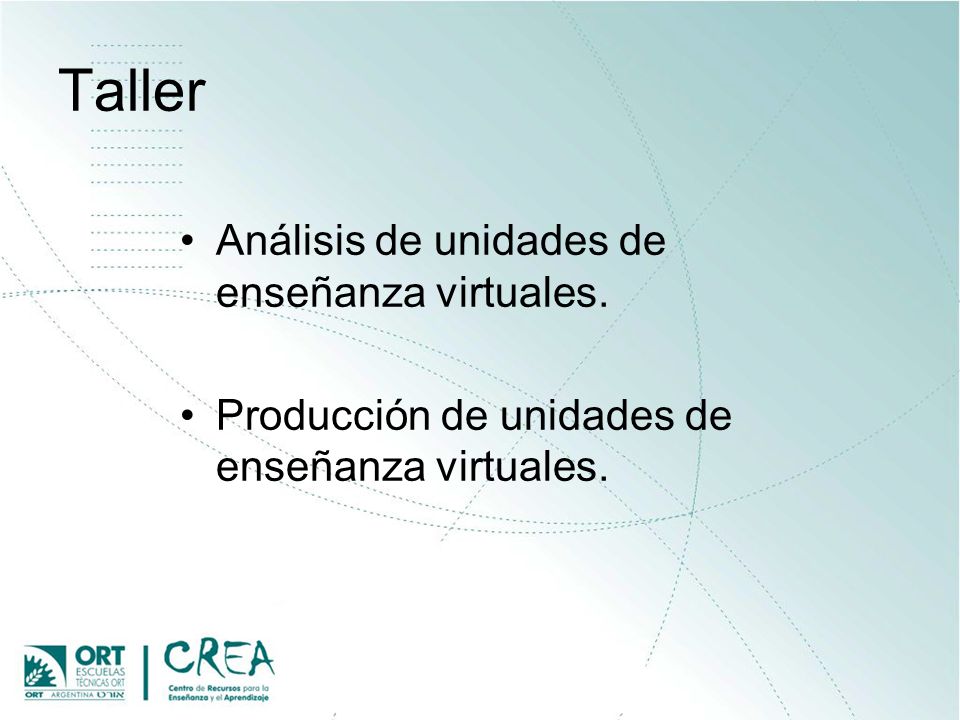 Taller Análisis de unidades de enseñanza virtuales.
