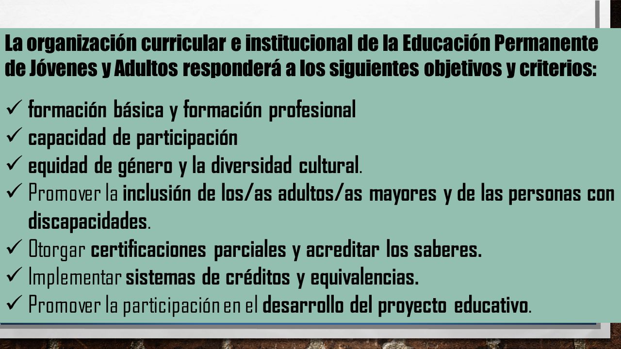 formación básica y formación profesional capacidad de participación