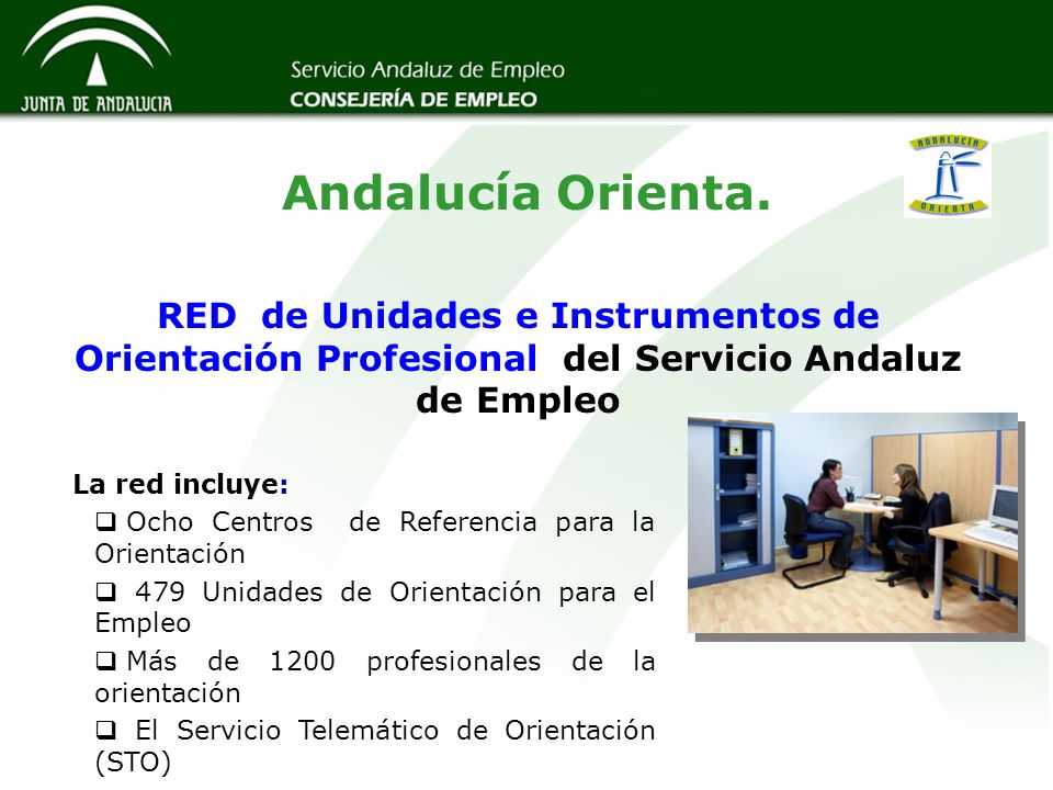 Andalucía Orienta. RED de Unidades e Instrumentos de Orientación Profesional del Servicio Andaluz de Empleo.