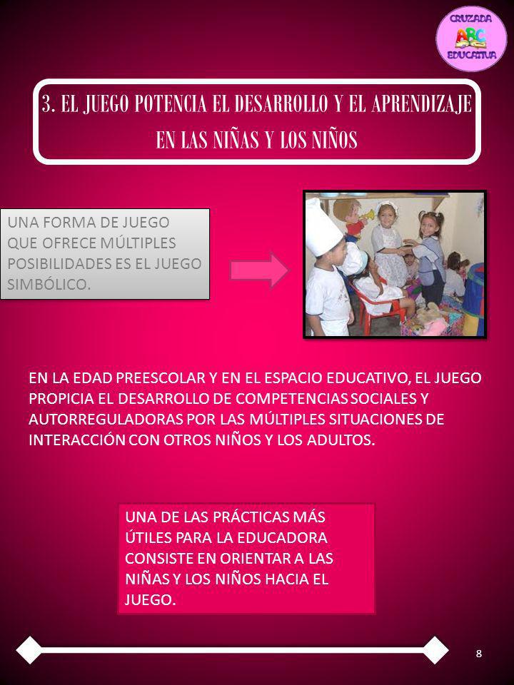 3. EL JUEGO POTENCIA EL DESARROLLO Y EL APRENDIZAJE EN LAS NIÑAS Y LOS NIÑOS.
