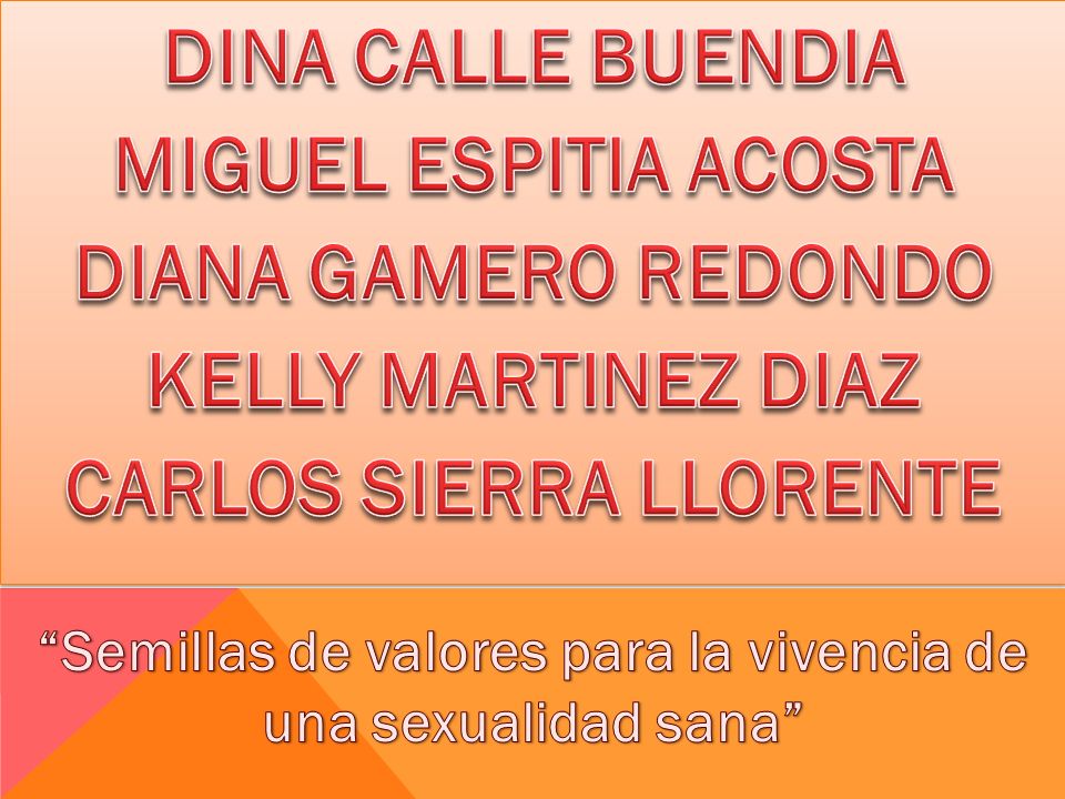 Semillas de valores para la vivencia de una sexualidad sana