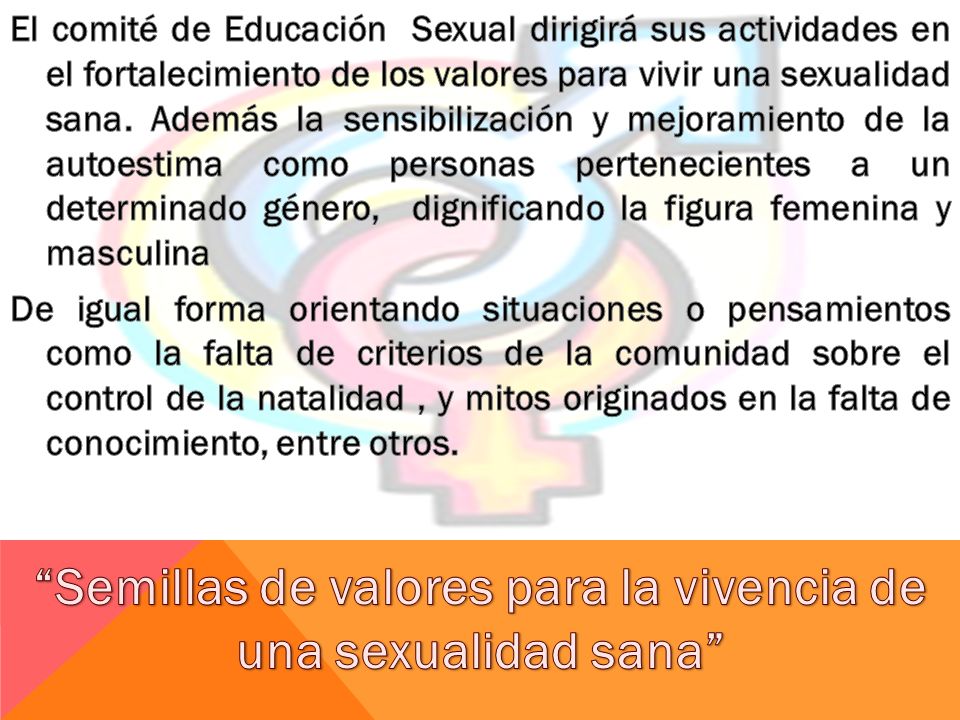 Semillas de valores para la vivencia de una sexualidad sana