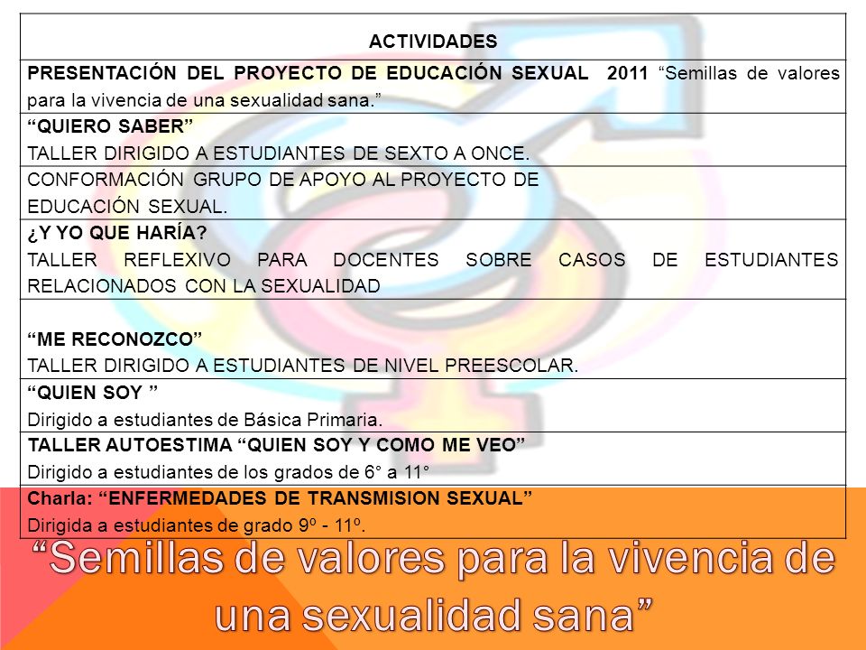 Semillas de valores para la vivencia de una sexualidad sana