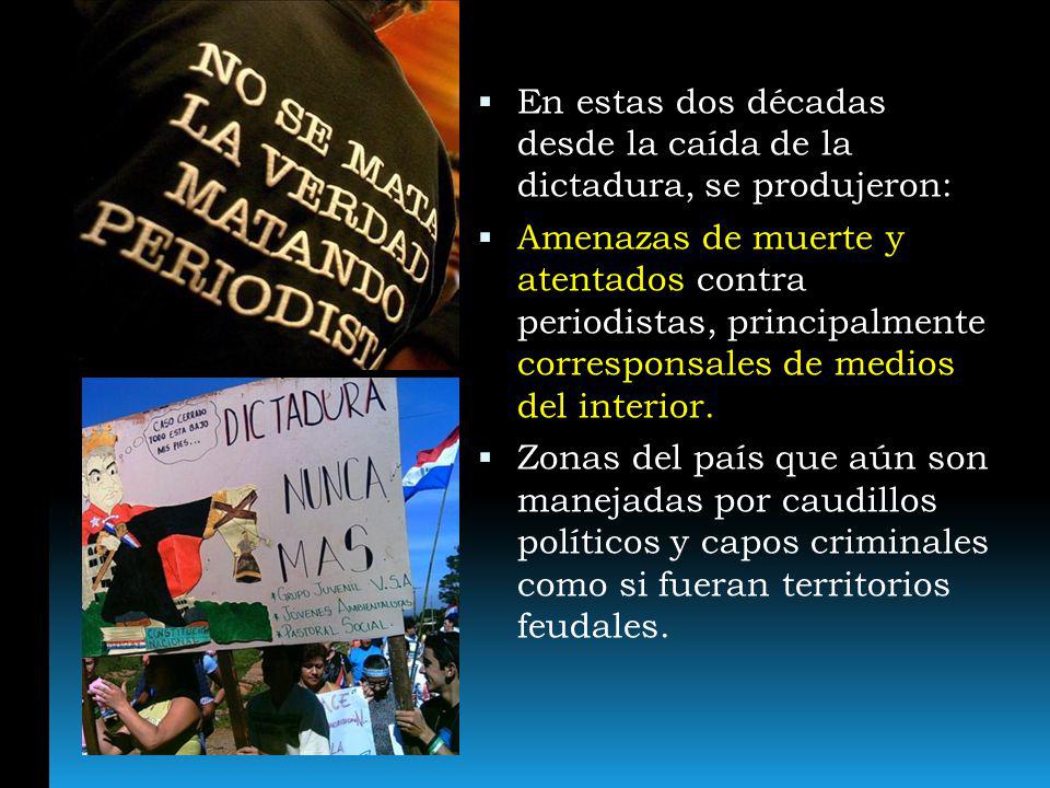 En estas dos décadas desde la caída de la dictadura, se produjeron: