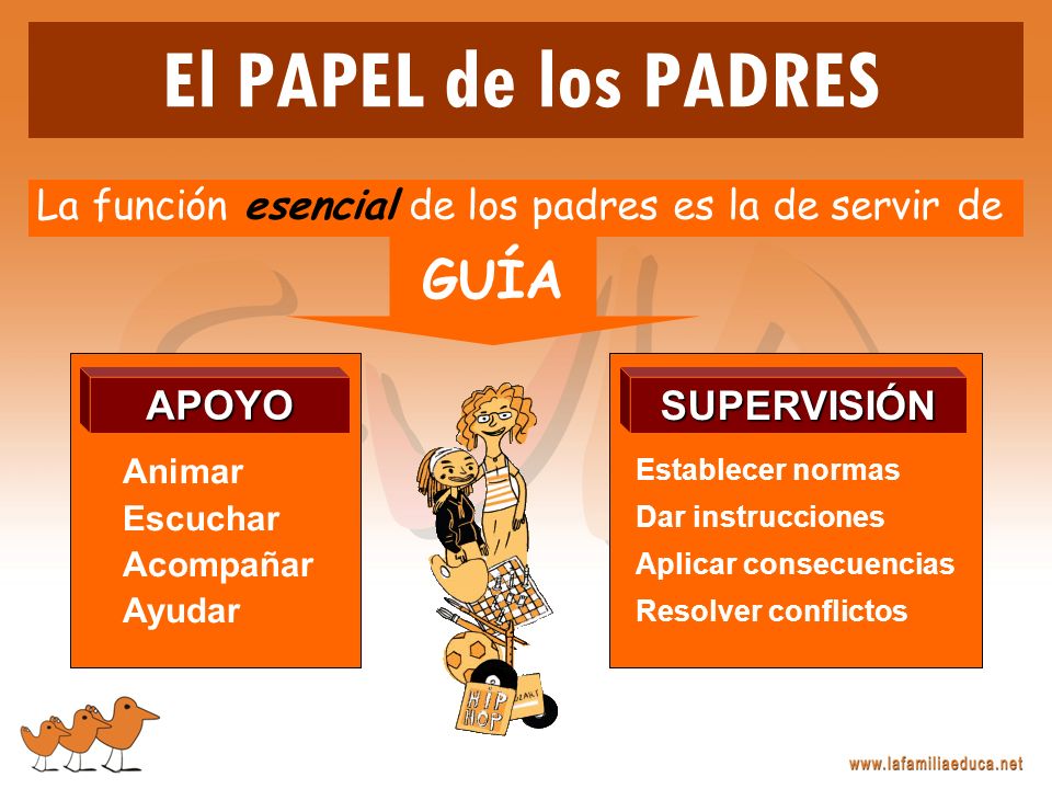 La función esencial de los padres es la de servir de