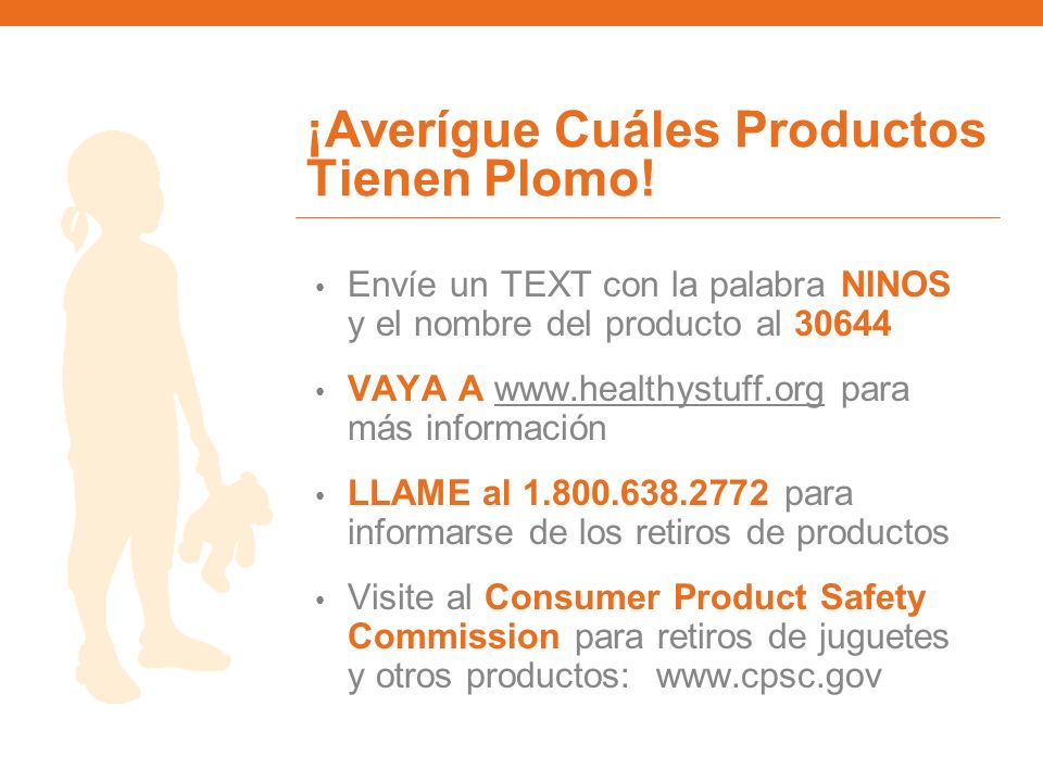 ¡Averígue Cuáles Productos Tienen Plomo!