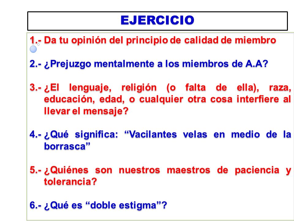 EJERCICIO 1.- Da tu opinión del principio de calidad de miembro