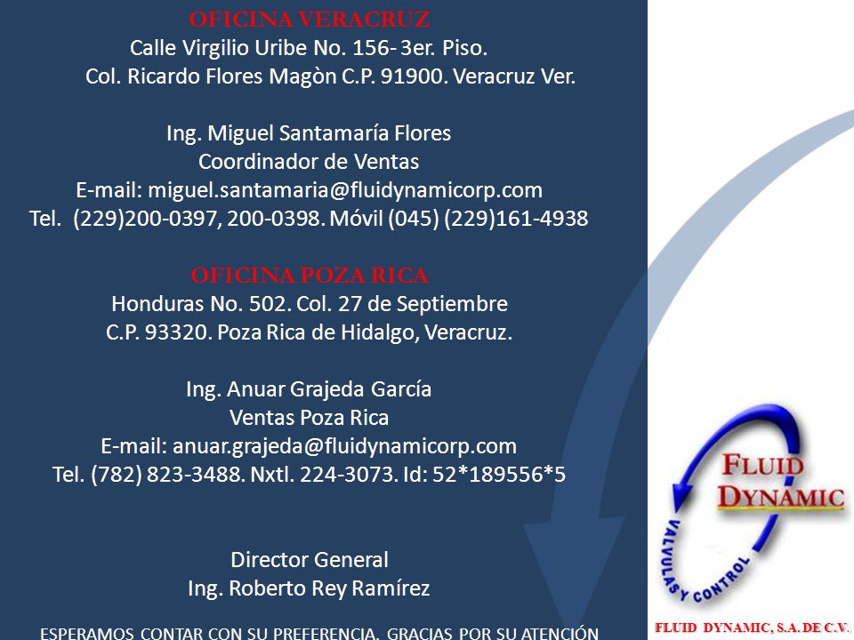 Ing. Miguel Santamaría Flores Coordinador de Ventas