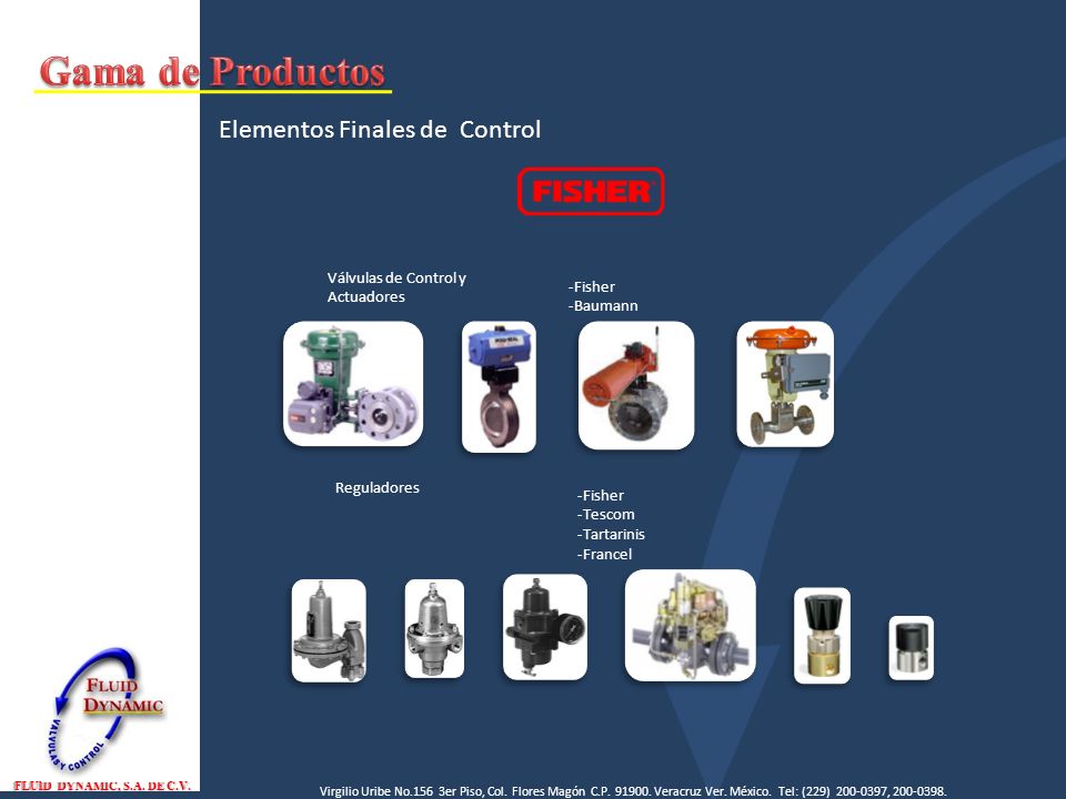 Gama de Productos Elementos Finales de Control
