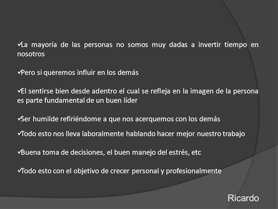 La mayoría de las personas no somos muy dadas a invertir tiempo en nosotros