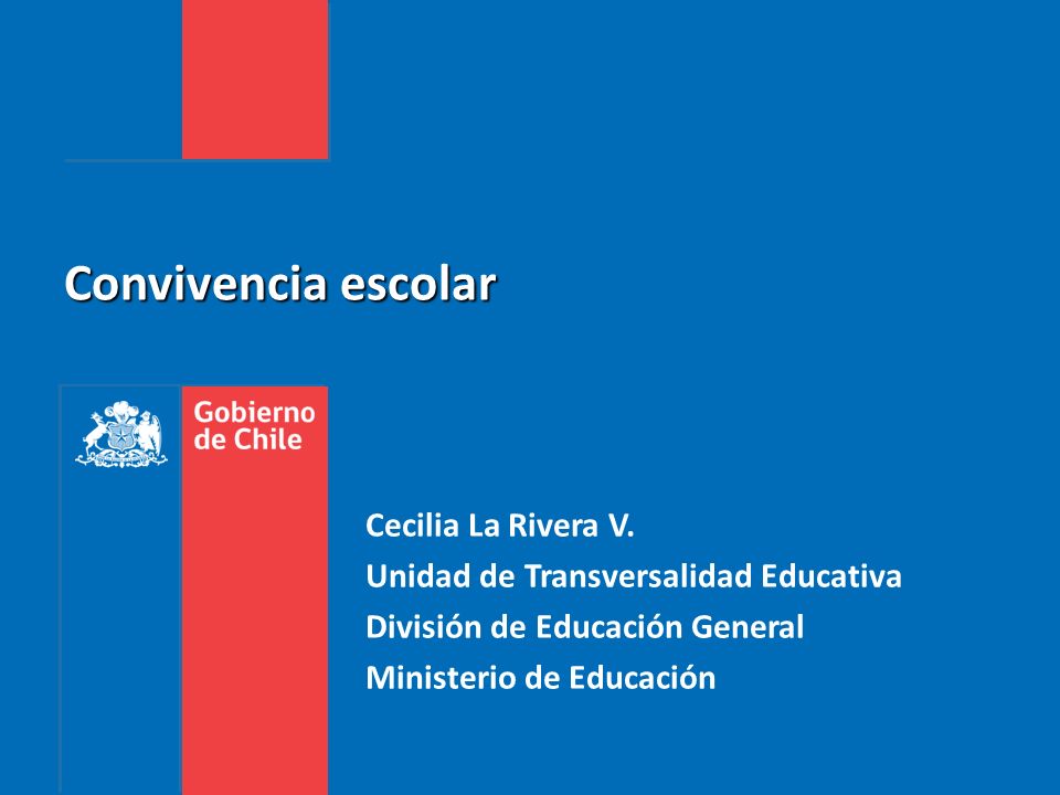Convivencia escolar Cecilia La Rivera V.