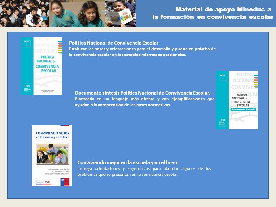 Material de apoyo Mineduc a la formación en convivencia escolar