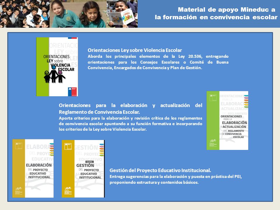 Material de apoyo Mineduc a la formación en convivencia escolar