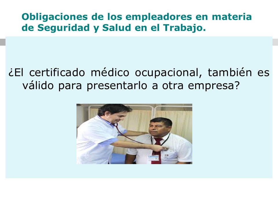 Obligaciones de los empleadores en materia de Seguridad y Salud en el Trabajo.
