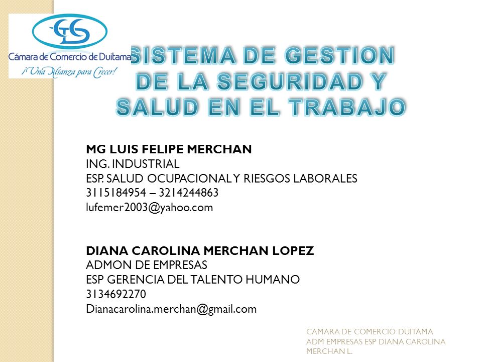 SISTEMA DE GESTION DE LA SEGURIDAD Y SALUD EN EL TRABAJO