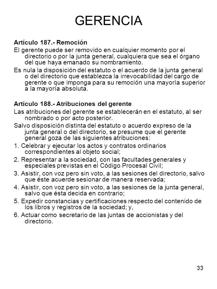 GERENCIA Artículo Remoción