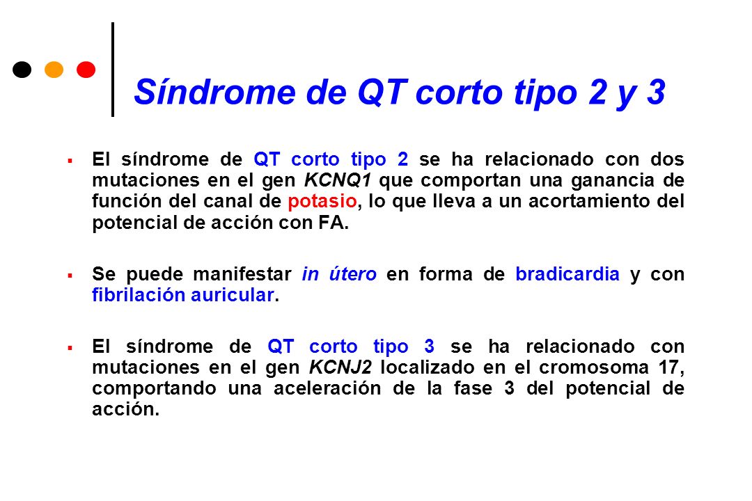 Síndrome de QT corto tipo 2 y 3
