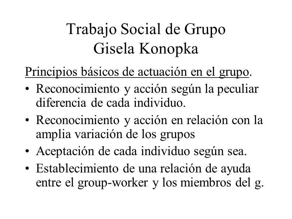 Trabajo Social de Grupo Gisela Konopka
