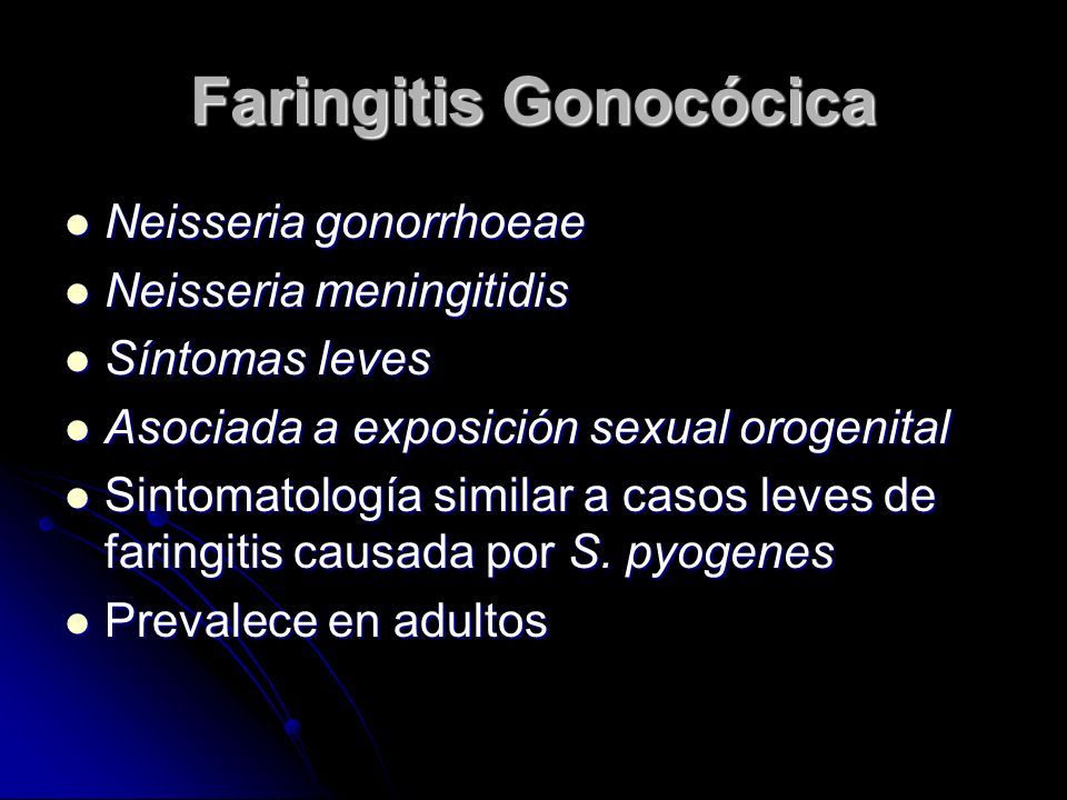Faringitis Gonocócica