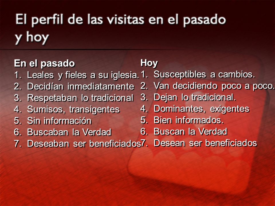 En el pasado Hoy 1. Leales y fieles a su iglesia.