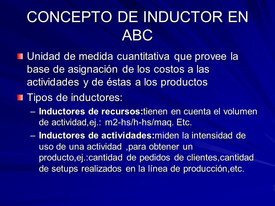 CONCEPTO DE INDUCTOR EN ABC