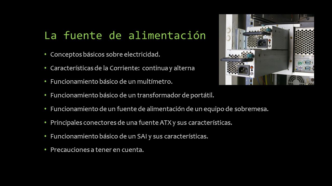 Las fuentes de alimentación - ppt descargar