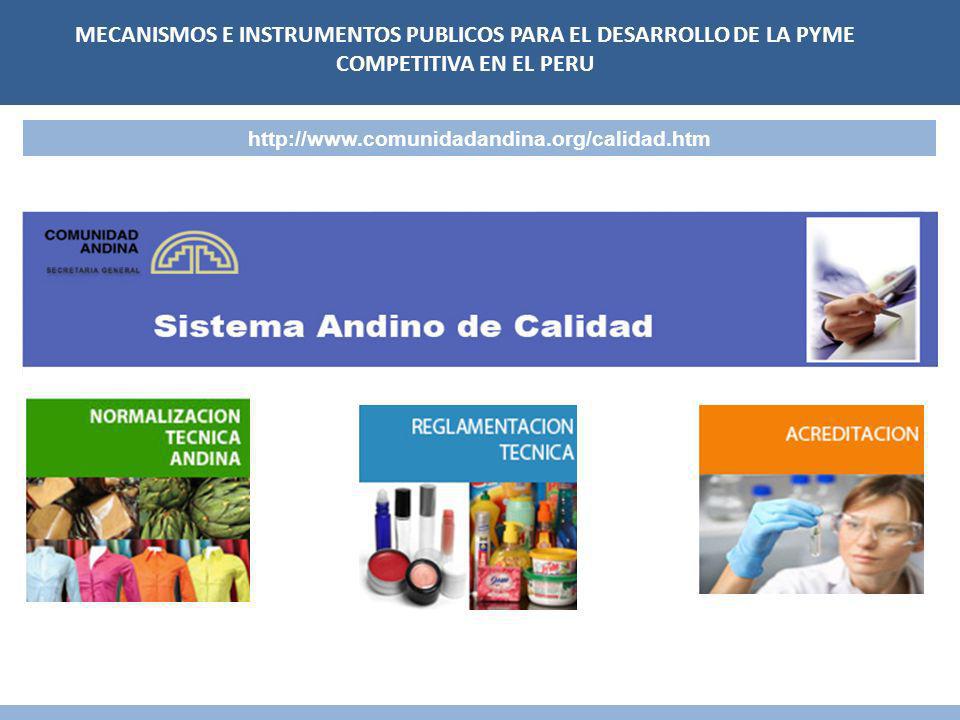 MECANISMOS E INSTRUMENTOS PUBLICOS PARA EL DESARROLLO DE LA PYME COMPETITIVA EN EL PERU