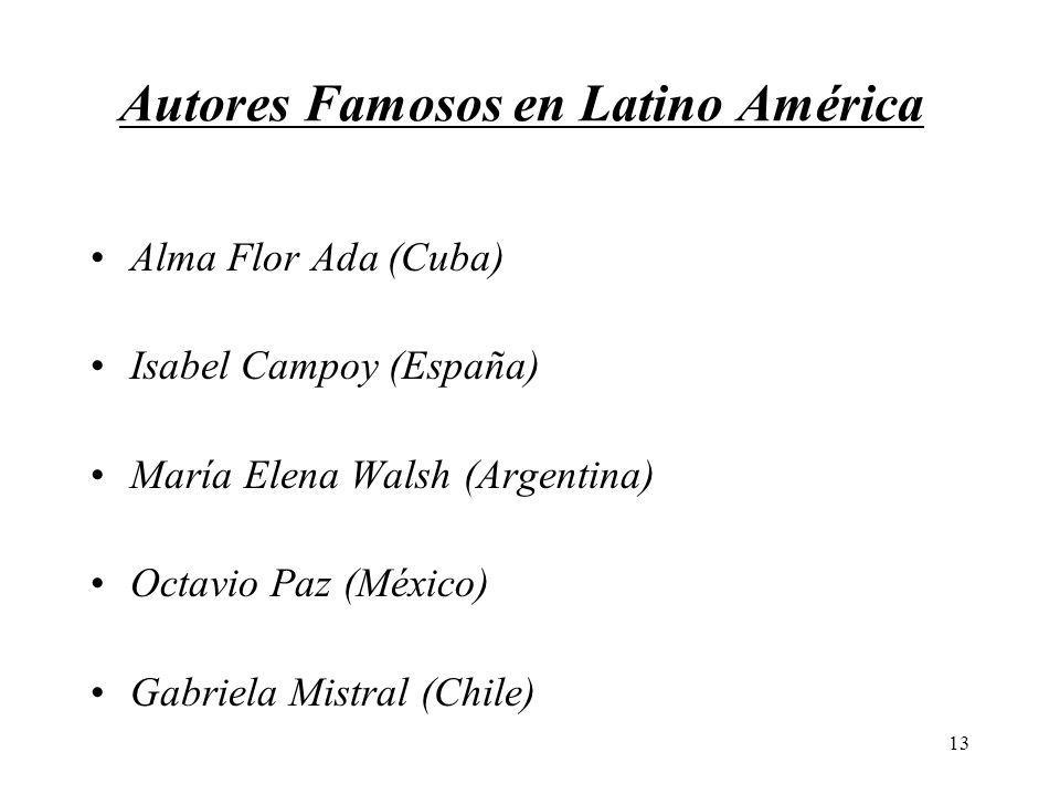 Autores Famosos en Latino América
