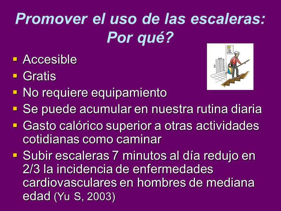 Promover el uso de las escaleras: Por qué