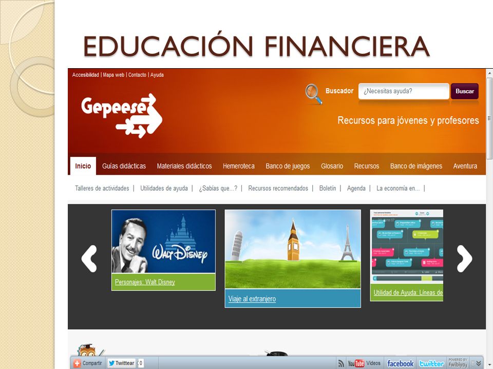 EDUCACIÓN FINANCIERA Finanzas para todos, enlace donde están presenten todos los materiales didácticos.