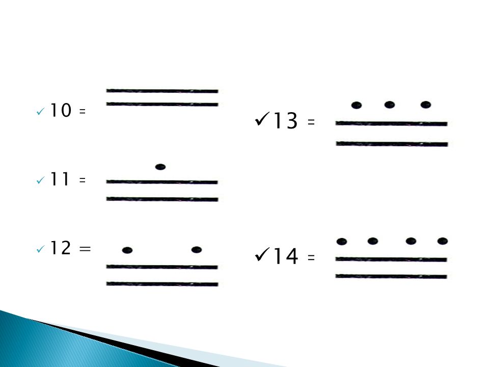 10 = 11 = 12 = 13 = 14 =