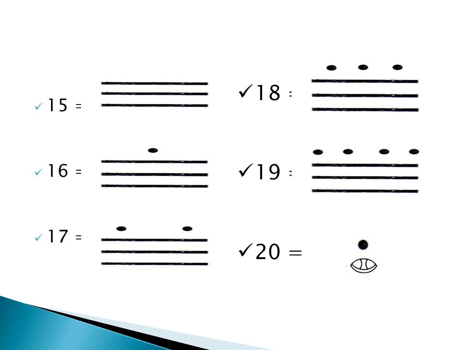 15 = 16 = 17 = 18 = 19 = 20 =