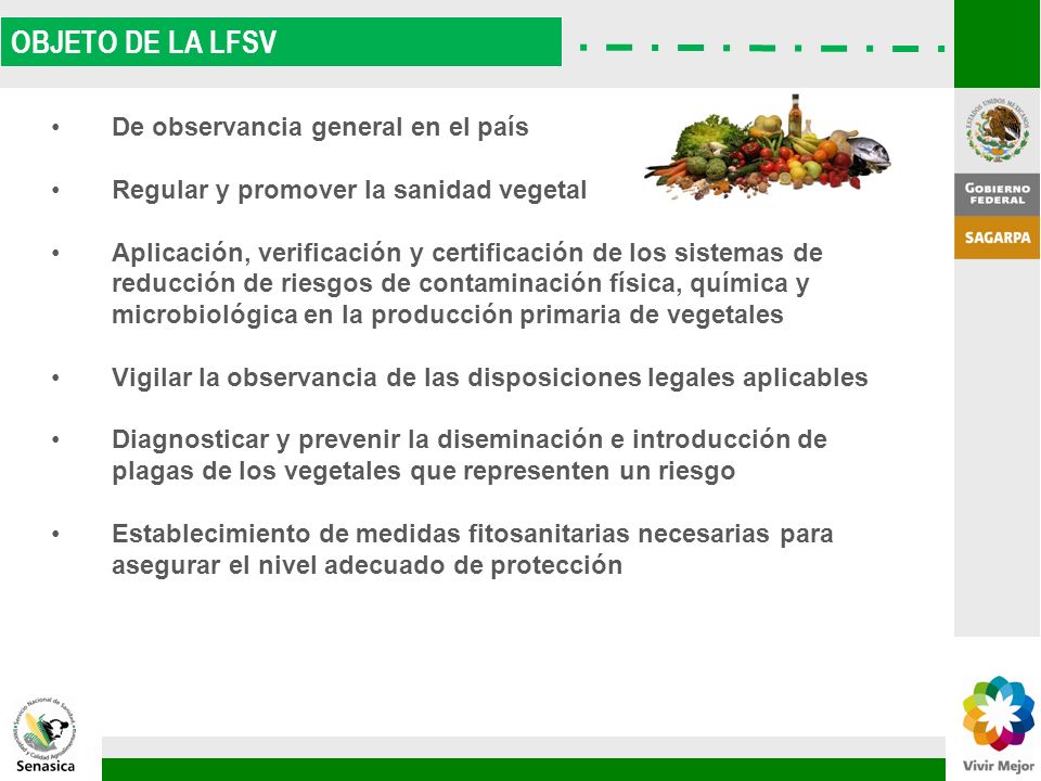 OBJETO DE LA LFSV De observancia general en el país