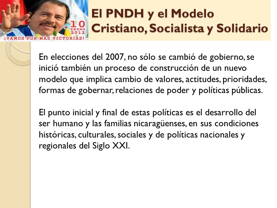 El PNDH y el Modelo Cristiano, Socialista y Solidario