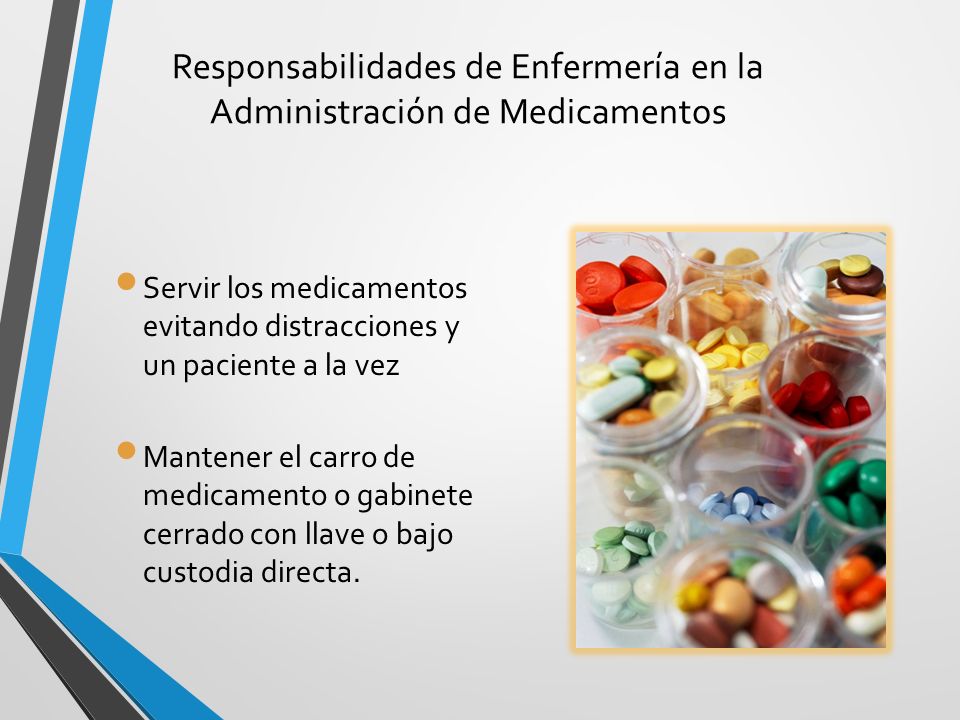 Responsabilidades de Enfermería en la Administración de Medicamentos