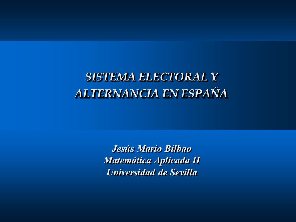 Matemática Aplicada II Universidad de Sevilla