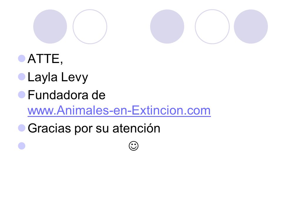 ATTE, Layla Levy Fundadora de   Gracias por su atención 