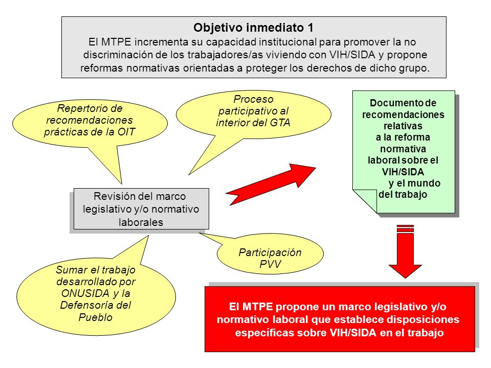 Objetivo inmediato 1 El MTPE incrementa su capacidad institucional para promover la no.