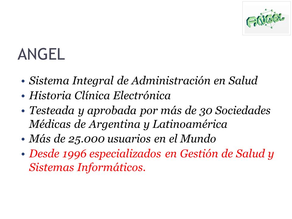 ANGEL Sistema Integral de Administración en Salud