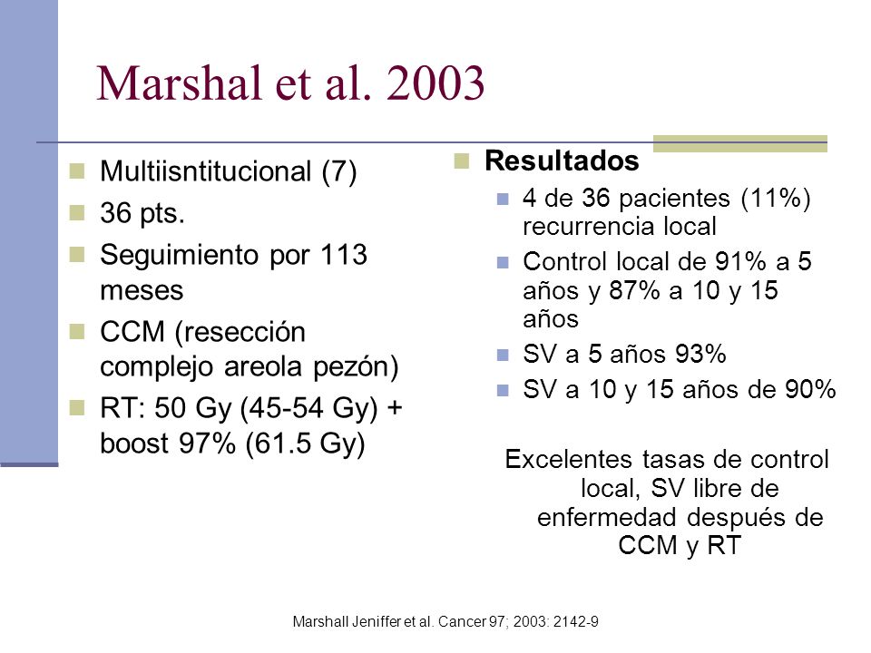 Marshall Jeniffer et al. Cancer 97; 2003: