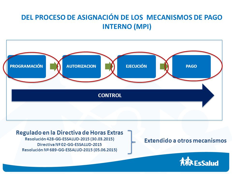 DEL PROCESO DE ASIGNACIÓN DE LOS MECANISMOS DE PAGO INTERNO (MPI)
