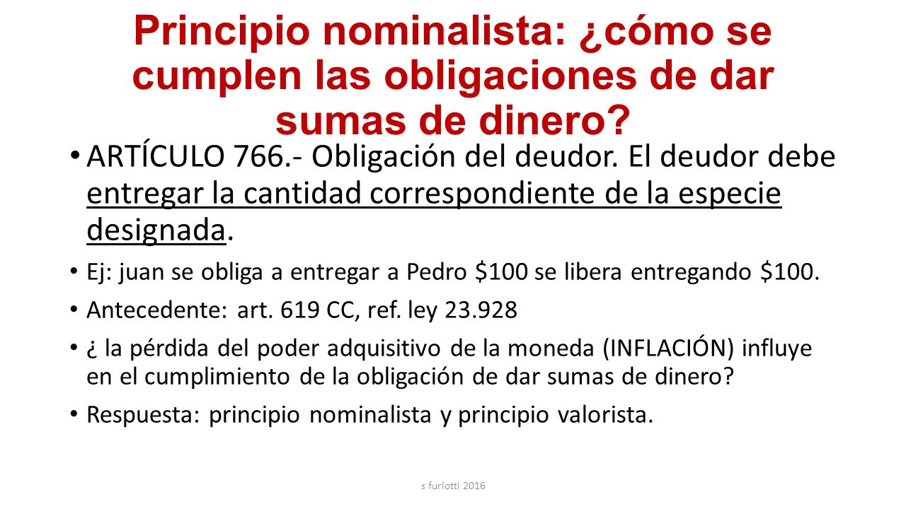 Principio nominalista: ¿cómo se cumplen las obligaciones de dar sumas de dinero