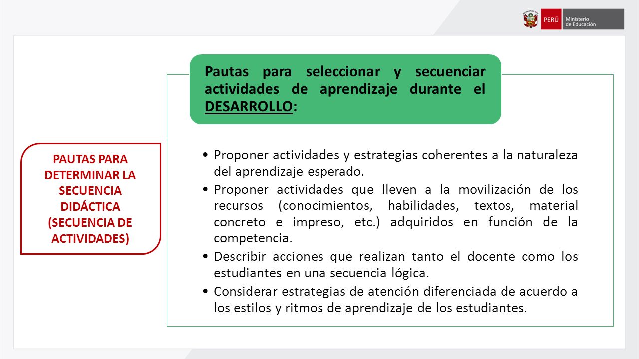 Proponer actividades y estrategias coherentes a la naturaleza del aprendizaje esperado.
